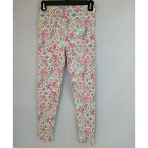 NWOT LuLaRoe One Size Leggings Pale Yellow With Pastel Western Designs